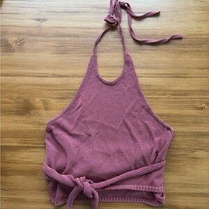 Zara Knit Halter Wrap Top